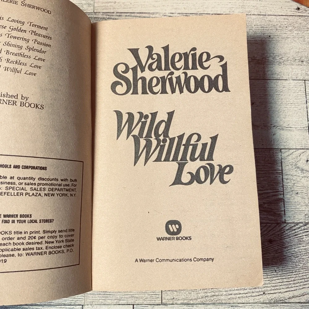 Wild Willful Love by Valerie Sherwood Romance Novel Paperback Book 1982 1st Edit